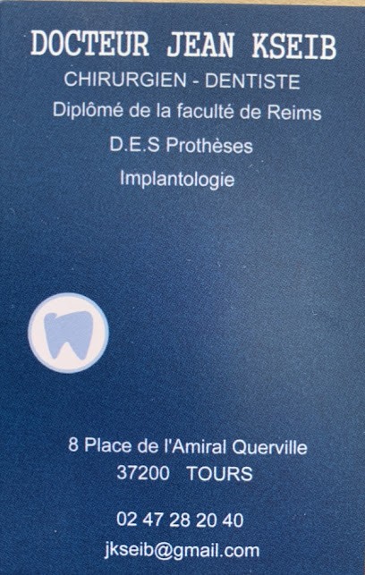 Docteur jean kseib, Dentiste à Tours