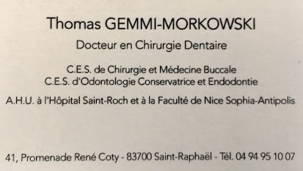 Docteur Thomas Gemmi Morkowski, Dentiste à Saint-Raphaël